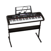 61-Key Electronic Learning Piano Keyboard, Light-Up Keys, LCD Display, with Music Stand Holder V196-KB328