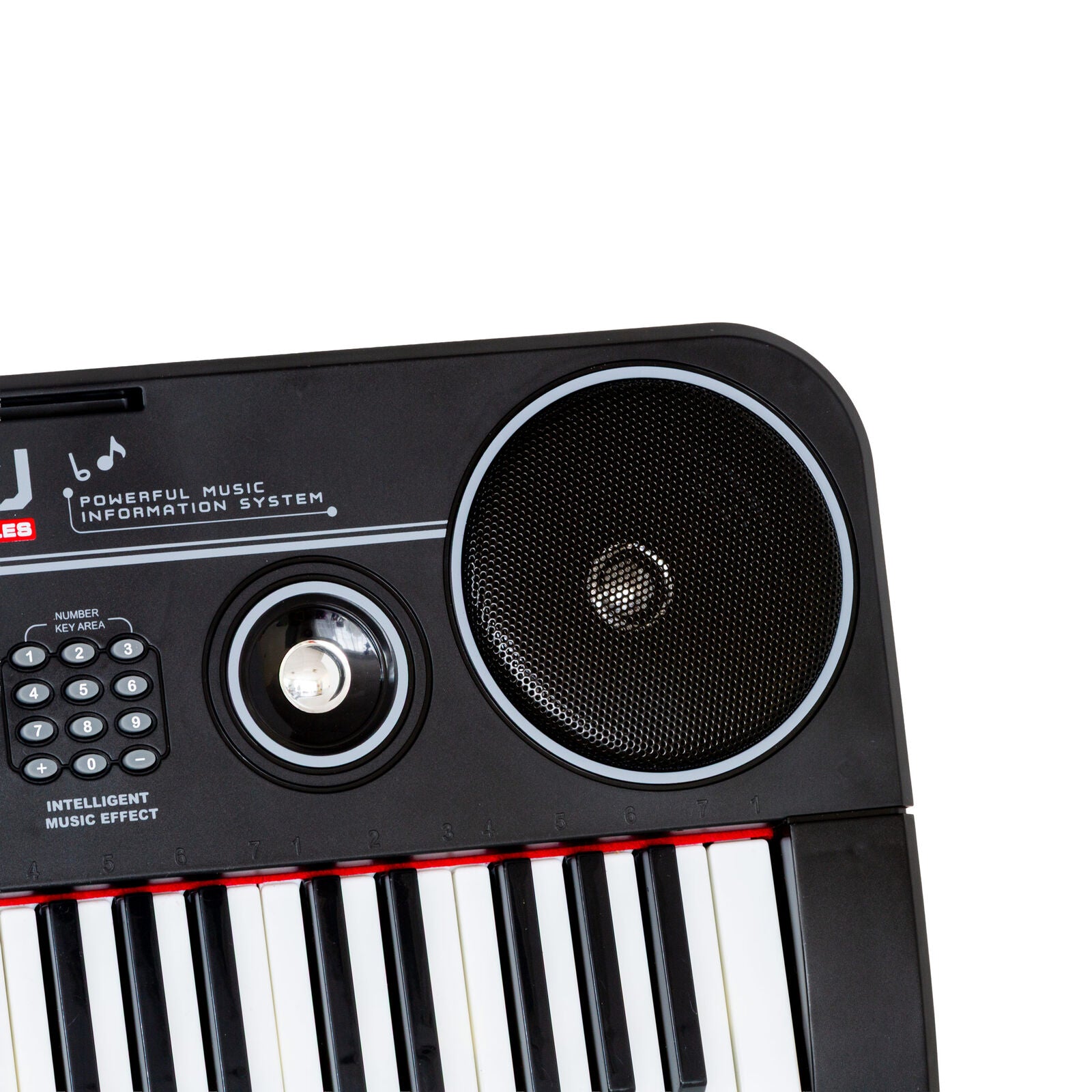 61-Key Electronic Learning Piano Keyboard, Light-Up Keys, LCD Display, with Music Stand Holder V196-KB328