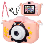 Kids Digital Dual Lens Camera, 4x Zoom and HD Video Recording (Pink) V196-KDC-0024
