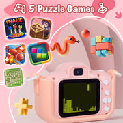 Kids Digital Dual Lens Camera, 4x Zoom and HD Video Recording (Pink) V196-KDC-0024
