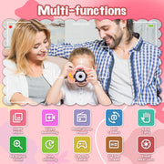 Kids Digital Dual Lens Camera, 4x Zoom and HD Video Recording (Pink) V196-KDC-0024