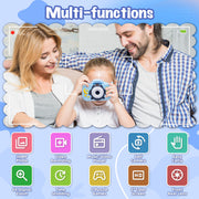 Kids Digital Dual Lens Camera, 4x Zoom and HD Video Recording (Blue) V196-KDC-0025