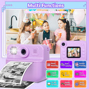 Kids 48MP Instant Print Camera with Dual Lens and 1080P HD Video V196-KDC-030D
