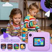 Kids 48MP Instant Print Camera with Dual Lens and 1080P HD Video V196-KDC-030D