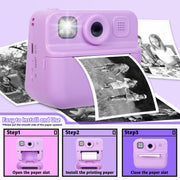 Kids 48MP Instant Print Camera with Dual Lens and 1080P HD Video V196-KDC-030D