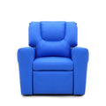 Kids Light Blue Recliner Chair w/ Footrest & Cup Holder V196-KR590LB_K