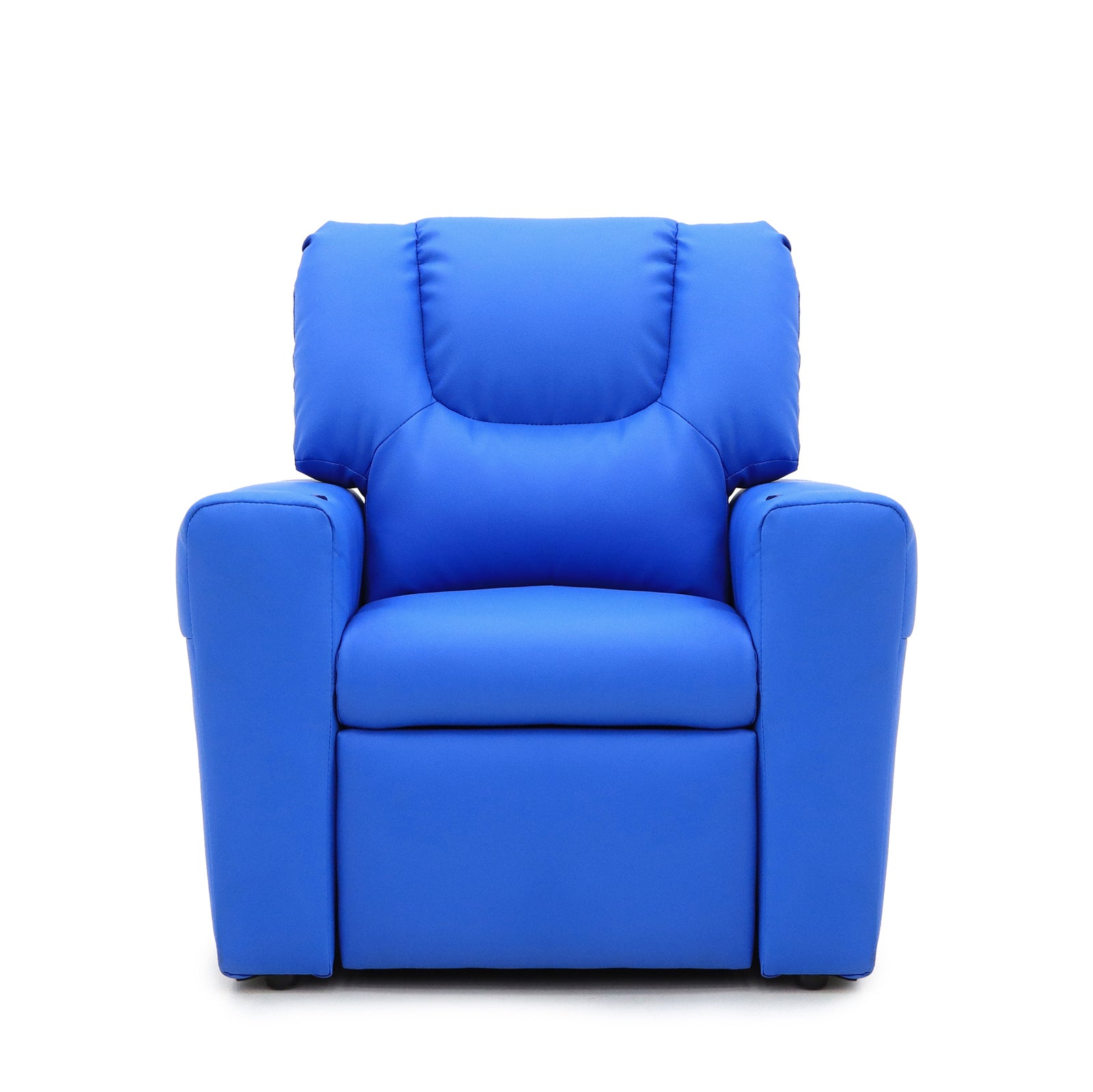 Kids Light Blue Recliner Chair w/ Footrest & Cup Holder V196-KR590LB_K