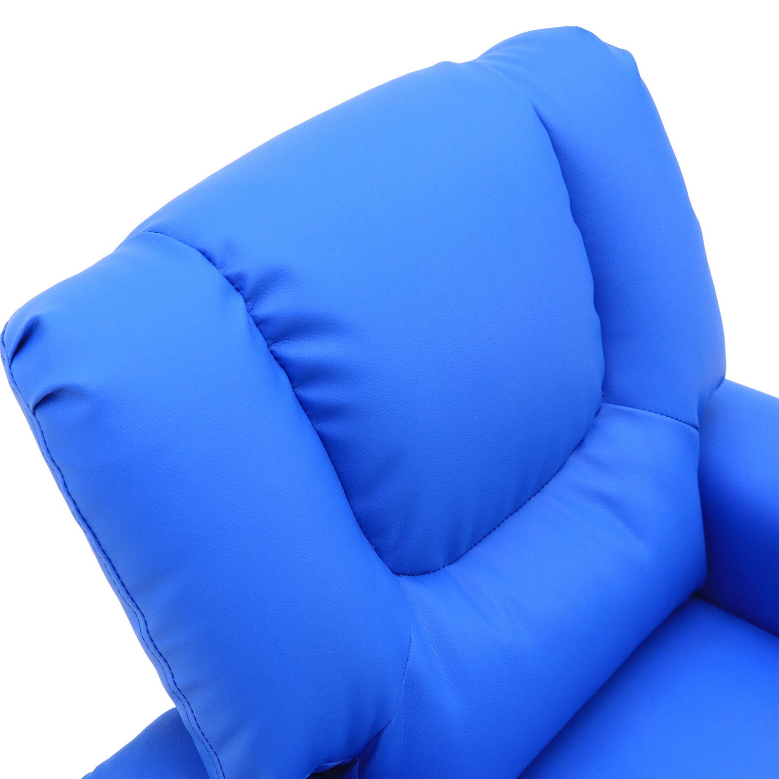 Kids Light Blue Recliner Chair w/ Footrest & Cup Holder V196-KR590LB_K