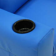 Kids Light Blue Recliner Chair w/ Footrest & Cup Holder V196-KR590LB_K