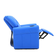 Kids Light Blue Recliner Chair w/ Footrest & Cup Holder V196-KR590LB_K