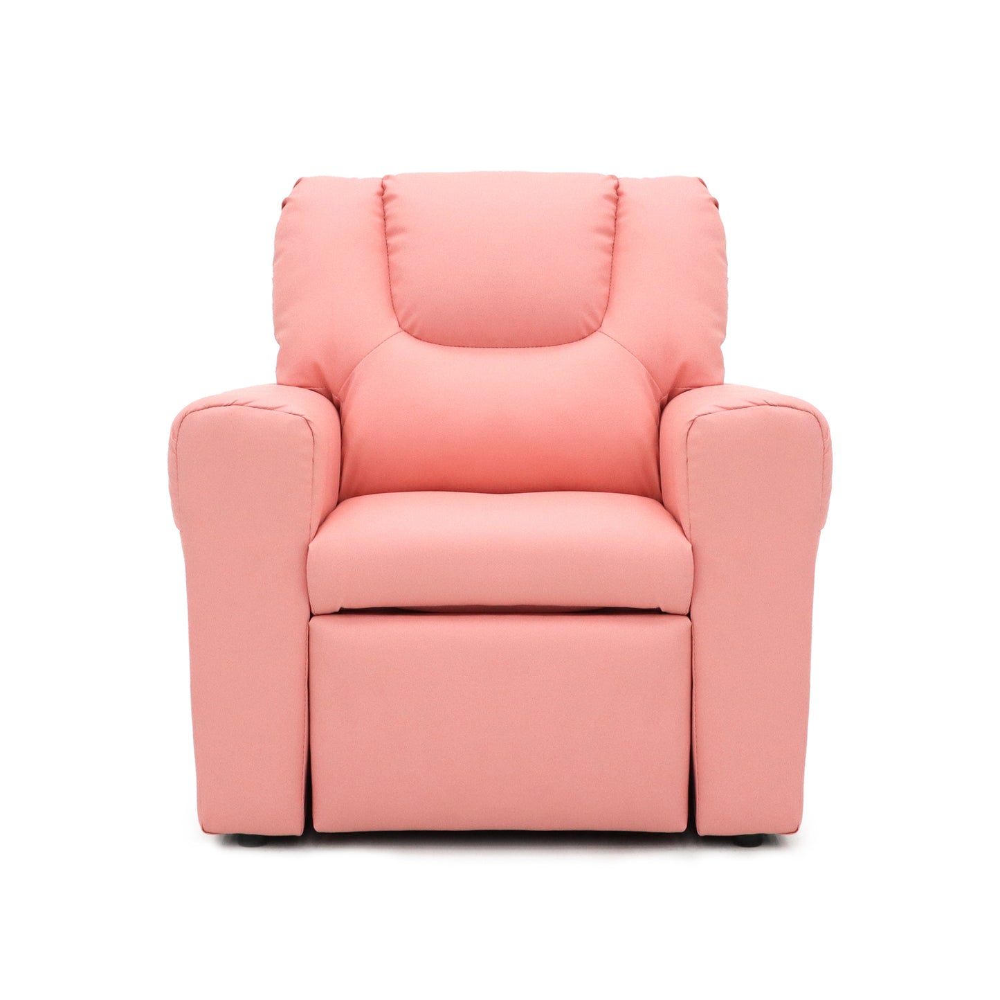 Kids Pink Recliner Chair w/ Footrest & Cup Holder V196-KR590P_K