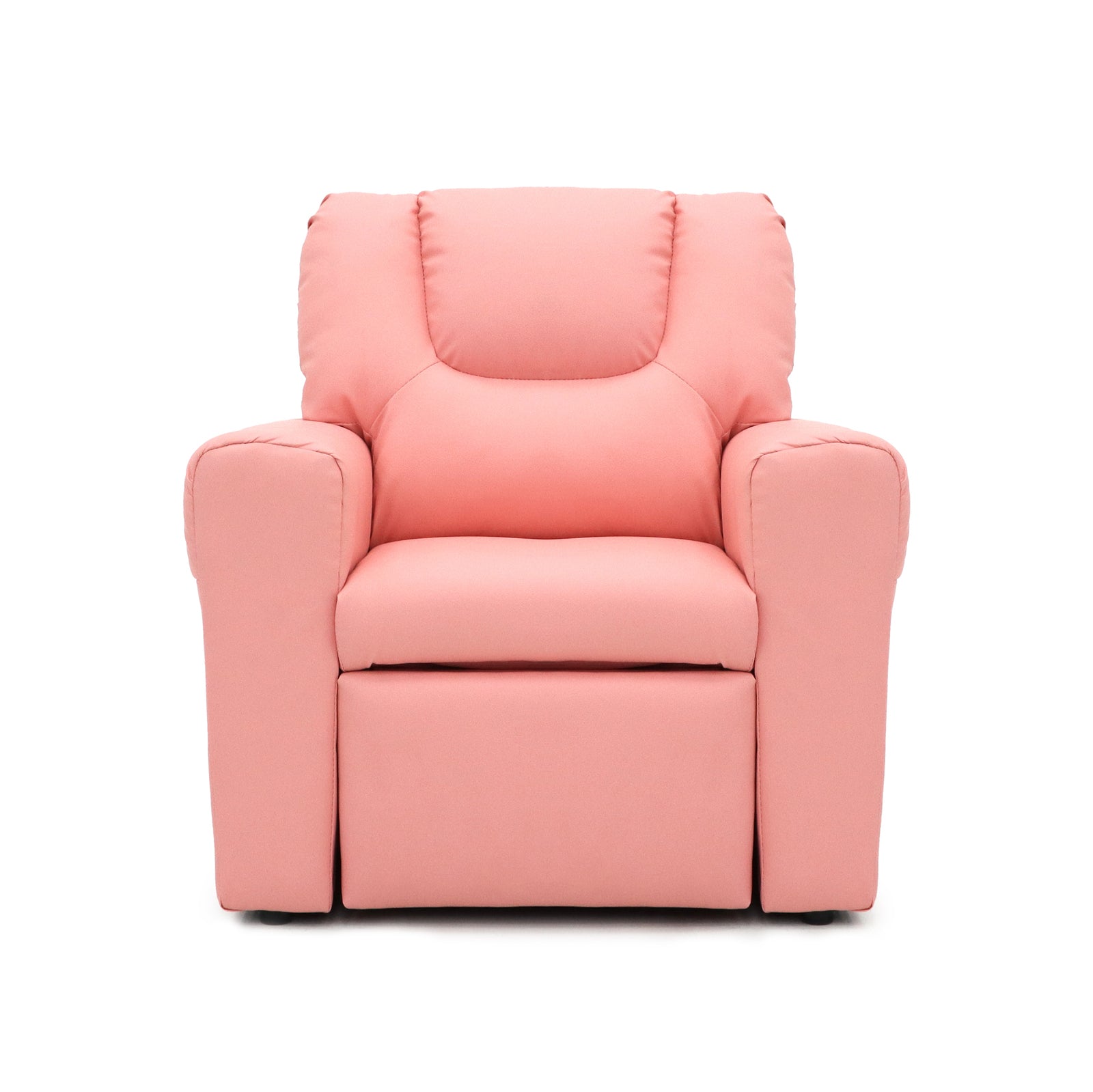 Kids Pink Recliner Chair w/ Footrest & Cup Holder V196-KR590P_K