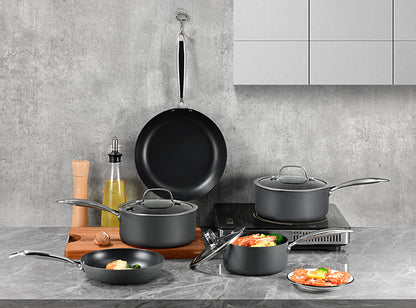 8-Piece Cookware Set with Non-stick Coating and Glass Lids V196-KS080