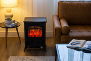 Electric Fireplace Heater w/ Real Flame Effect & 2 Heat Settings V196-LF180