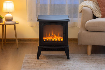 Electric 1000W to 2000W Fireplace Heater with Realistic Log Flame Display V196-LF190