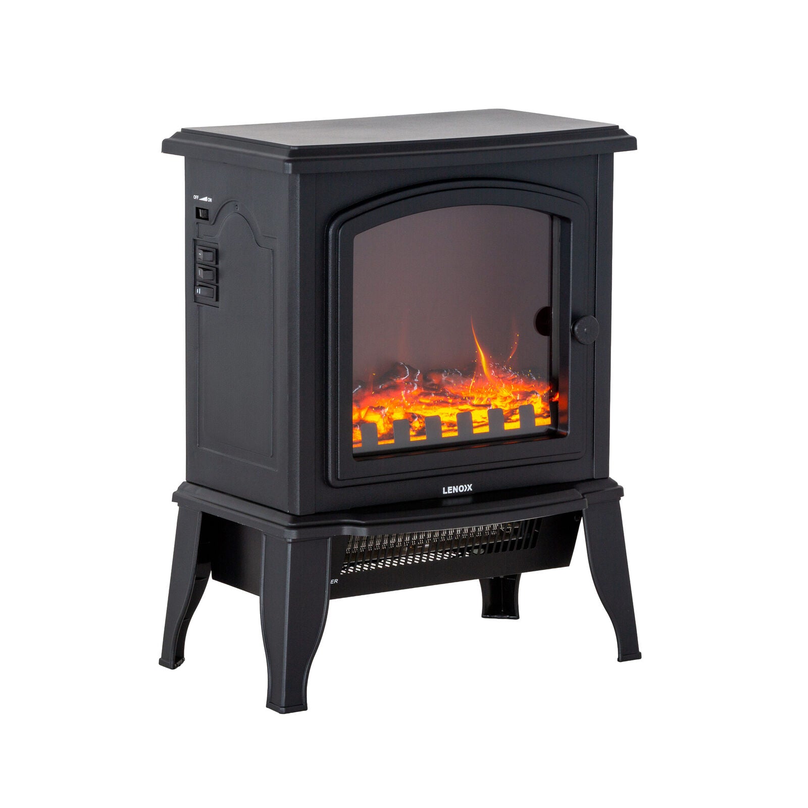 Electric 1000W to 2000W Fireplace Heater with Realistic Log Flame Display V196-LF190