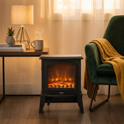 Electric 1000W to 2000W Fireplace Heater with Realistic Log Flame Display V196-LF190