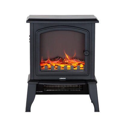Electric 1000W to 2000W Fireplace Heater with Realistic Log Flame Display V196-LF190