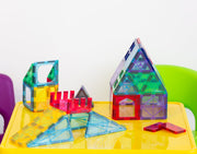 48 Pcs non-toxic STEM Educational, Durable Magnetic Tiles/Puzzle with Storage Bag V196-LZW-801