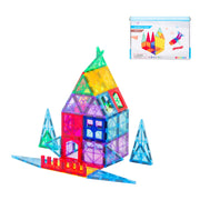 48 Pcs non-toxic STEM Educational, Durable Magnetic Tiles/Puzzle with Storage Bag V196-LZW-801