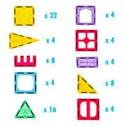 78 Pcs non-toxic STEM Educational, Durable Magnetic Tiles/Puzzle with Storage Bag V196-LZW-802