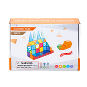 78 Pcs non-toxic STEM Educational, Durable Magnetic Tiles/Puzzle with Storage Bag V196-LZW-802
