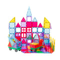 200 Pcs non-toxic STEM Educational, Durable Magnetic Tiles/Puzzle with Storage Bag V196-LZW-805