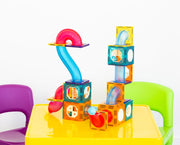 88 Pcs non-toxic STEM Educational, Durable Magnetic Tiles/Puzzle with Storage Bag V196-LZW-806