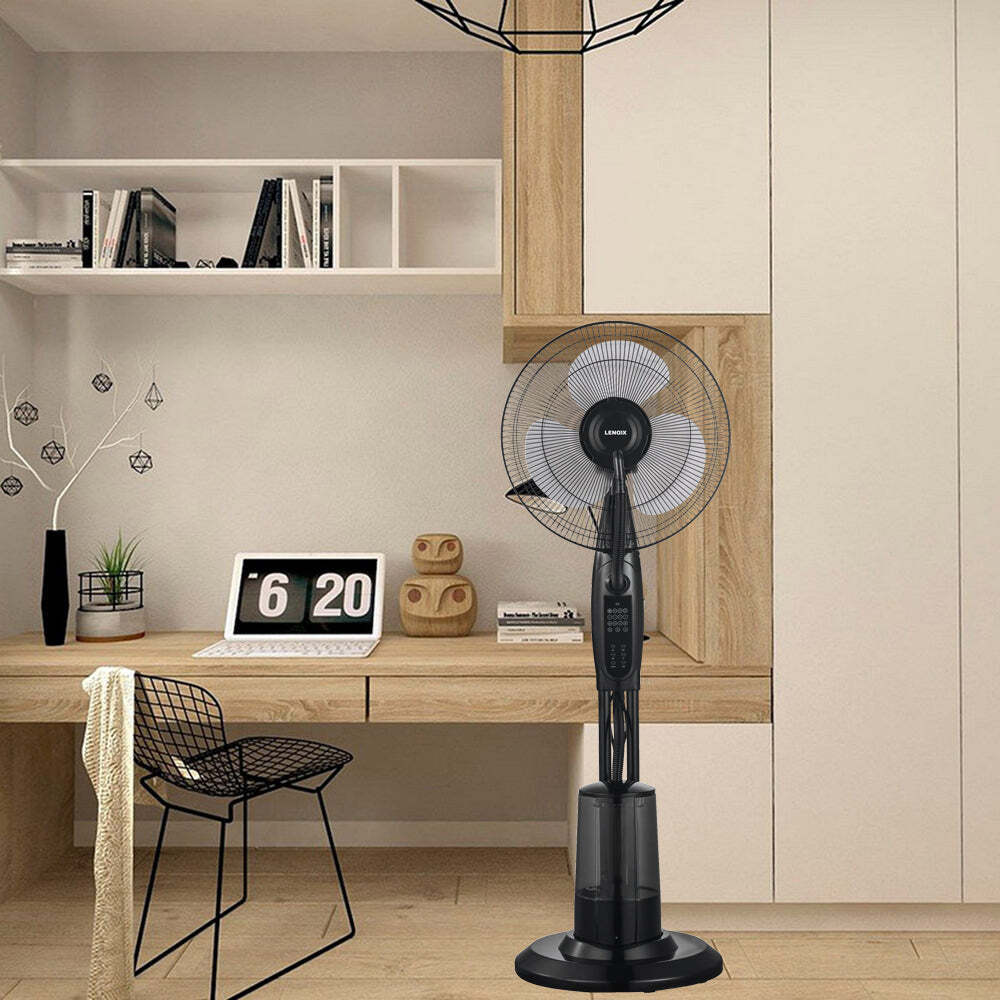 Freestanding Air Cooling Fan w/Misting Water Spray, W40cm, H1.2m + RC V196-MF550