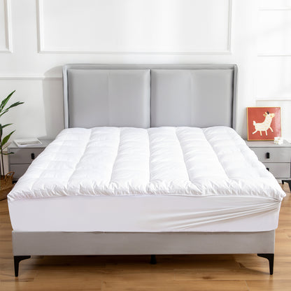Hypoallergenic, Antibacterial w/ 100% Microfiber filling Mattress Topper - QUEEN V196-MTQ200_K