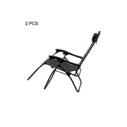 2 Pcs Zero Gravity Folding Reclining Chair (Black) V196-OF430