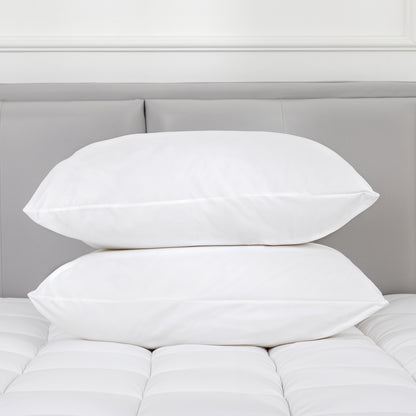 100 Percent Cotton Pillow Cover with 800g Poly Fill, Hypoallergenic, Antibacterial, and Cooling Technology 2 V196-P200_K