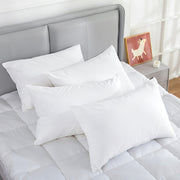 100 Percent Cotton Pillow Cover with 800g Poly Fill, Hypoallergenic, Antibacterial, and Cooling Technology 4 V196-P400_K