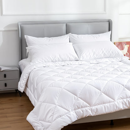 100 Percent Cotton Pillow Cover with 800g Poly Fill, Hypoallergenic, Antibacterial, and Cooling Technology 4 V196-P400_K