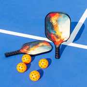 Pickleball Set with 4 Fiberglass Paddles, 6 Balls, Net, and Carry Bag V196-PBS515
