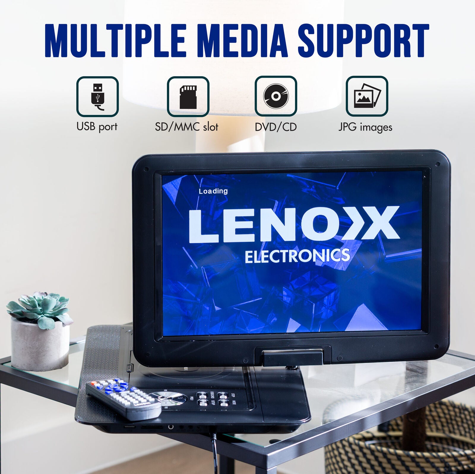 15.4" Swivel Portable DVD Player & Screen, Rechargeable Entertainment V196-PDVD1500