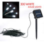 300 White solar LED string lights V196-PLS300W