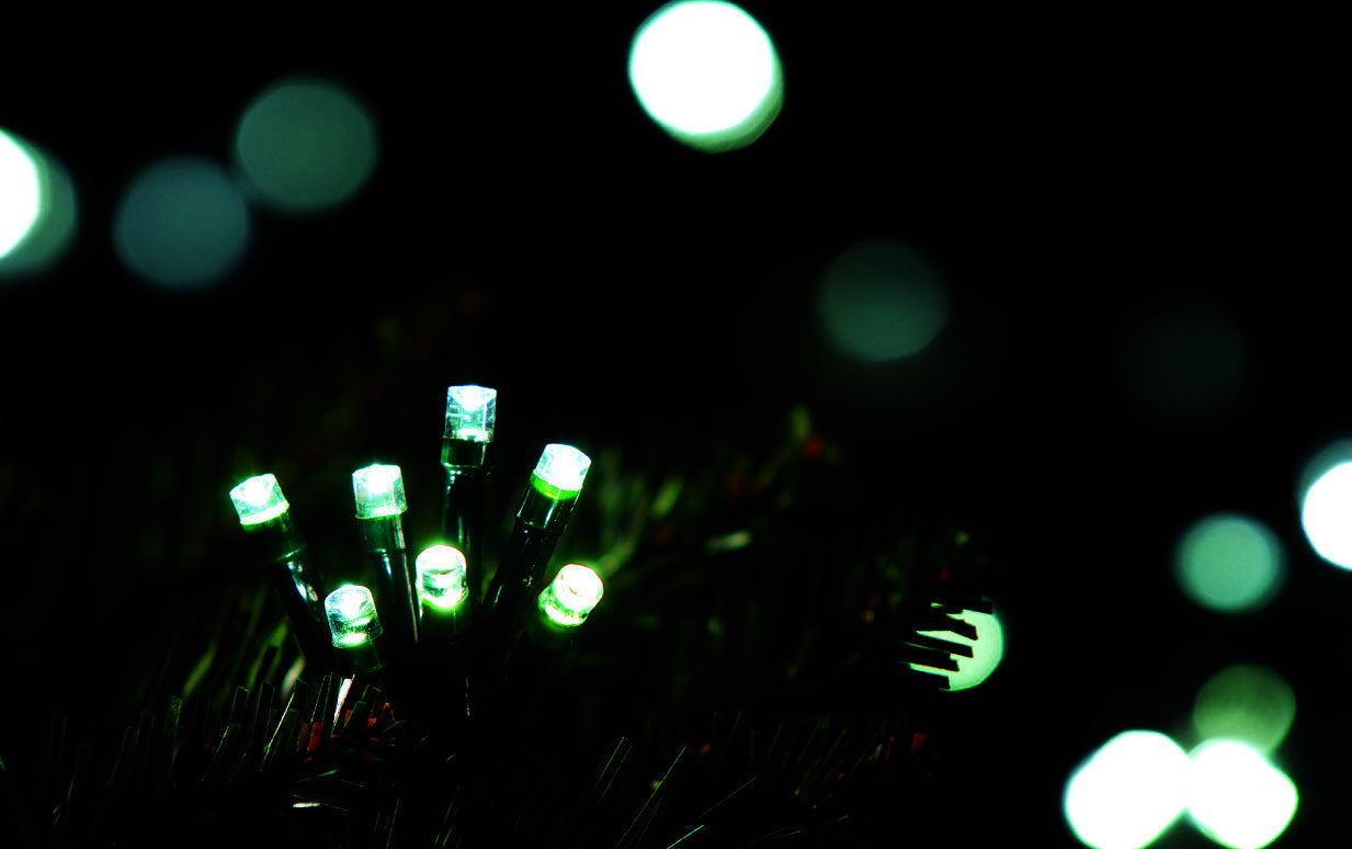 300 White solar LED string lights V196-PLS300W