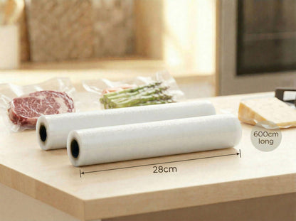 Vacuum Sealer Bags for Fresher Food (28cm) 2-Pack of Rolls V196-PR2860