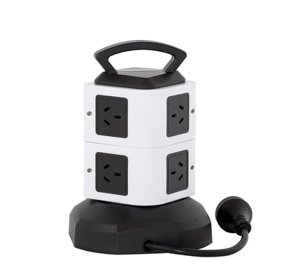 Tower Power Board with 6 Outlets + 2X USB A & 2X USB C V196-PT610