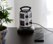 Tower Power Board with 6 Outlets + 2X USB A & 2X USB C V196-PT610