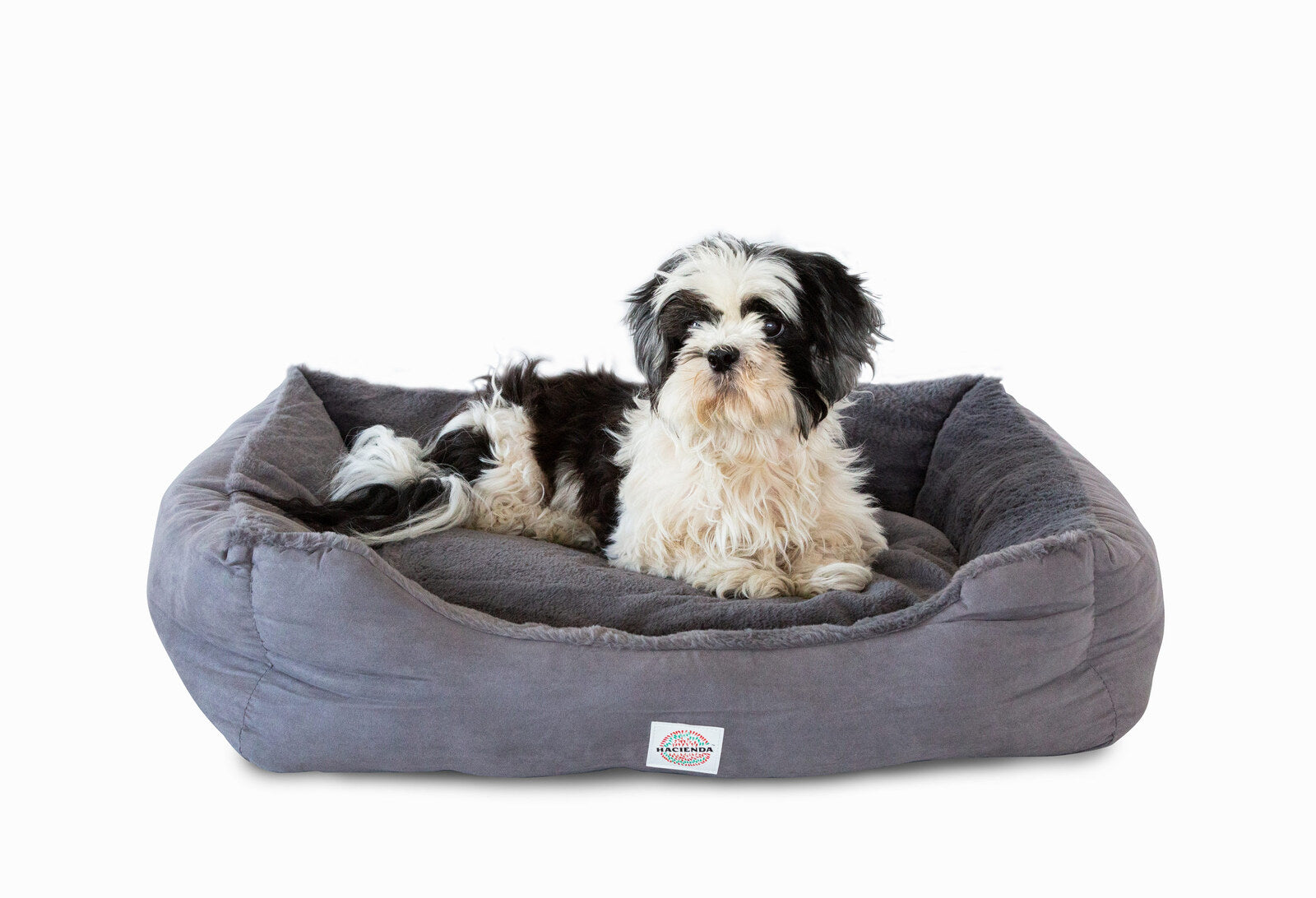 Easy to Clean Electric Heated Rabbit Faux Fur Covering Pet Bed - Small V196-PWB801