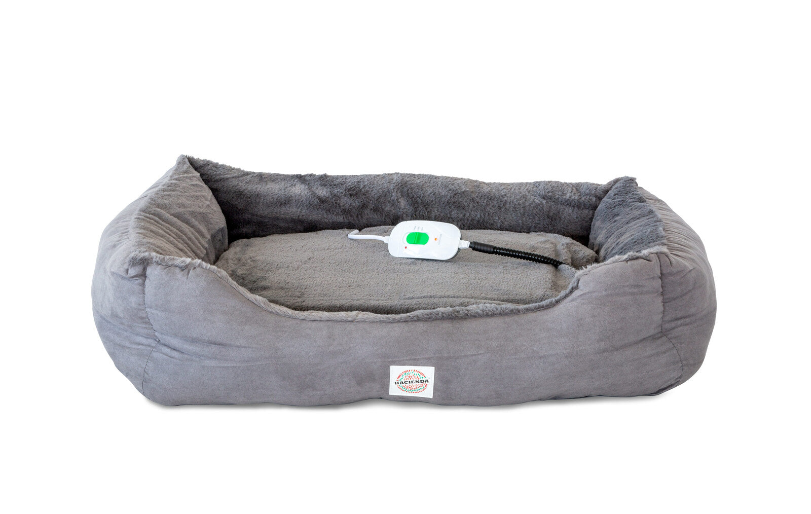 Easy to Clean Electric Heated Rabbit Faux Fur Covering Pet Bed - Medium V196-PWB802
