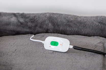 Easy to Clean Electric Heated Rabbit Faux Fur Covering Pet Bed - Medium V196-PWB802