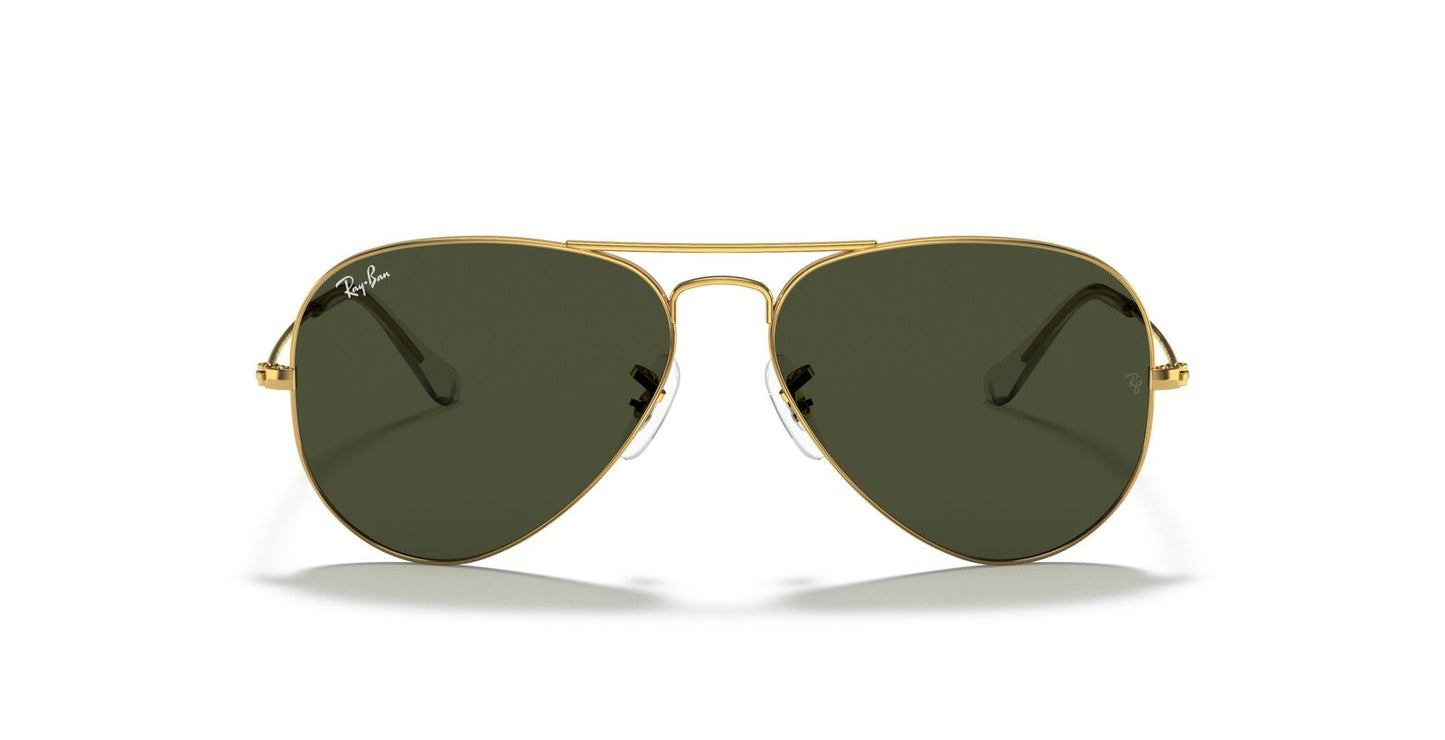 Aviator Classic Sunglasses in Gold and Green V196-RB3025-L0205