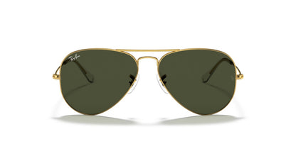 Aviator Classic Sunglasses in Gold and Green V196-RB3025-L0205