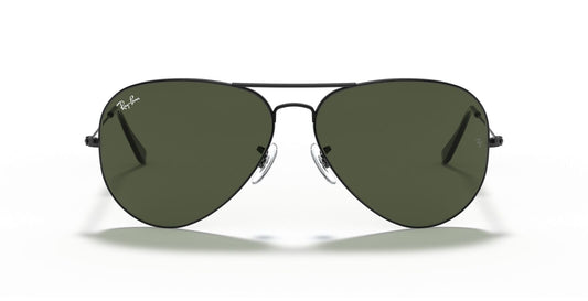 Aviator Large Metal II Sunglasses in Black and Green V196-RB3026-L2821