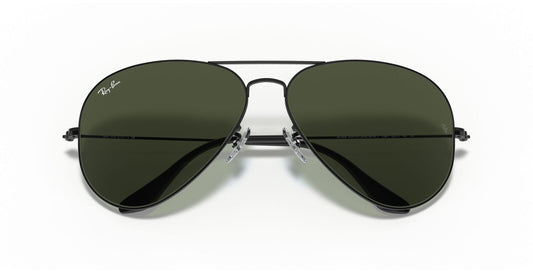 Aviator Large Metal II Sunglasses in Black and Green V196-RB3026-L2821