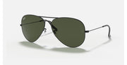 Aviator Large Metal II Sunglasses in Black and Green V196-RB3026-L2821