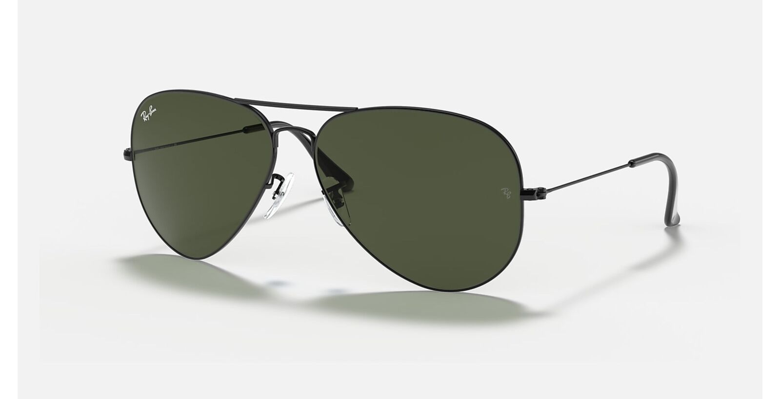 Aviator Large Metal II Sunglasses in Black and Green V196-RB3026-L2821